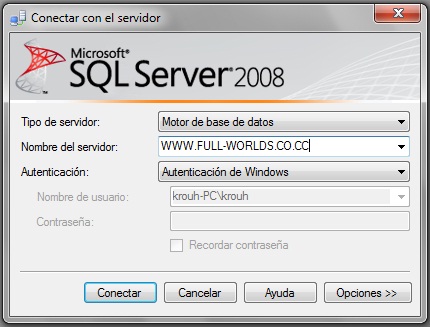conectar con sql server 2008 r2 standard full